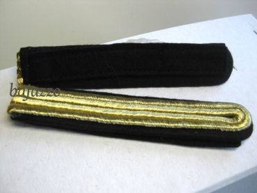 Schulterstücke zweistreifig schwarz-gold